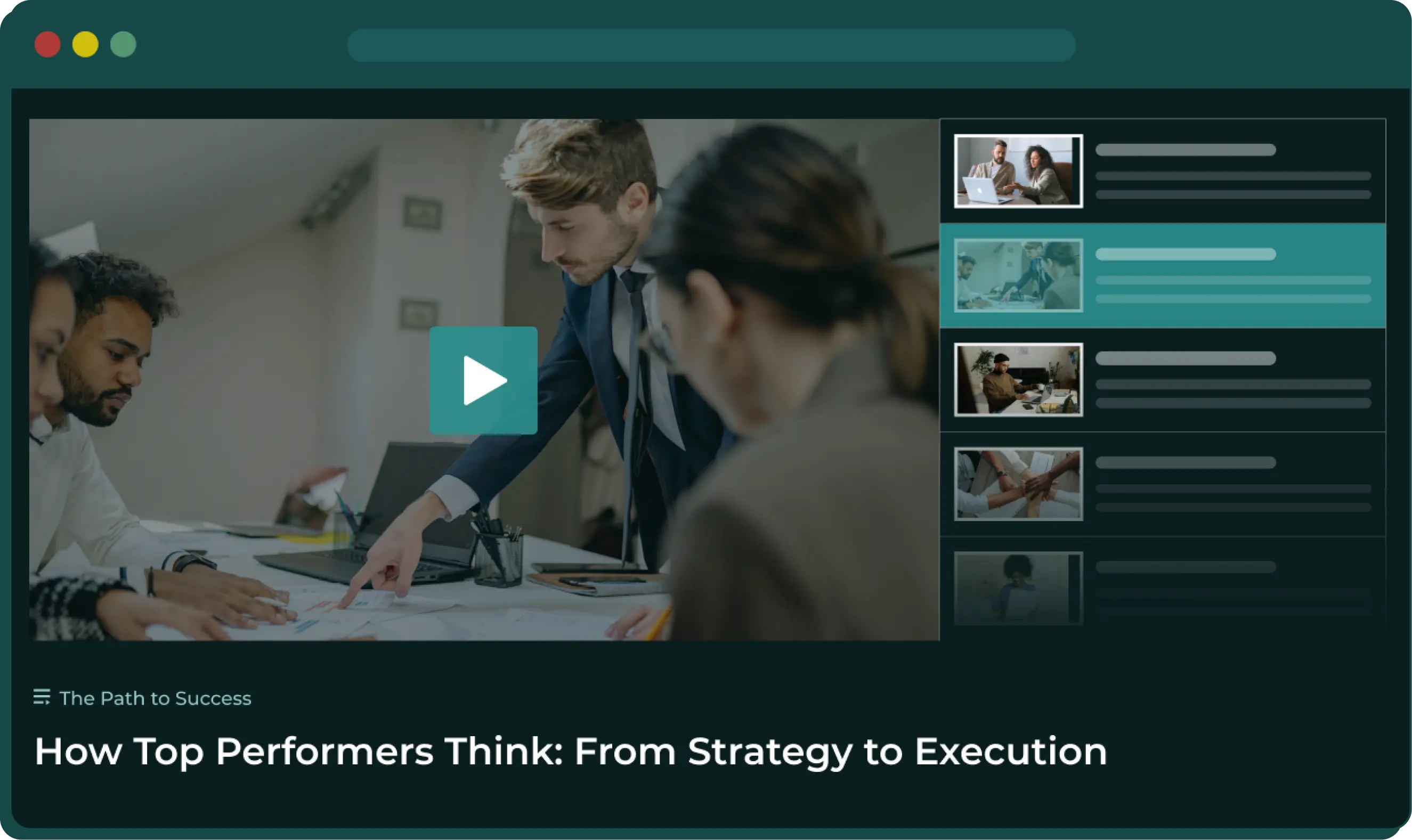 Image of a stylized example of video portal website hosted by SproutVideo