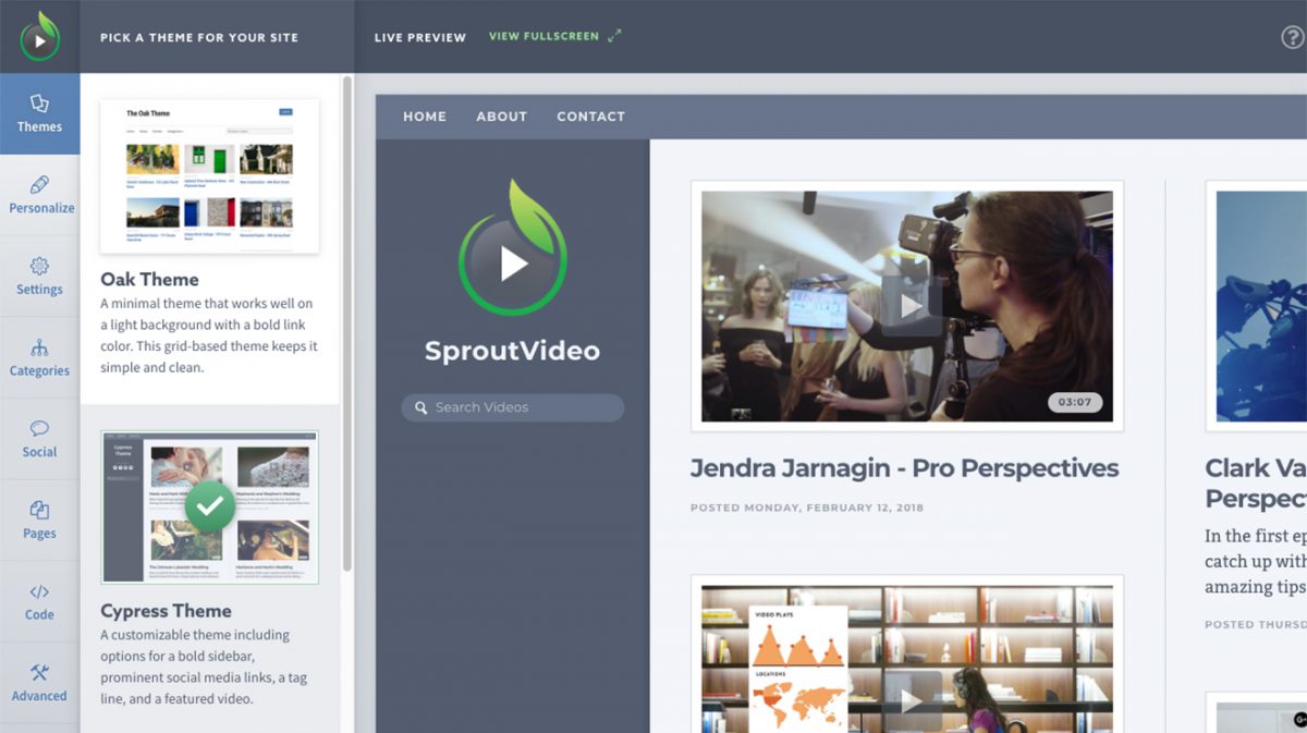 Announcing the New Video Site Editor and Themes!