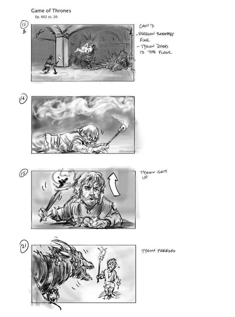 storyboard for Game of Thrones