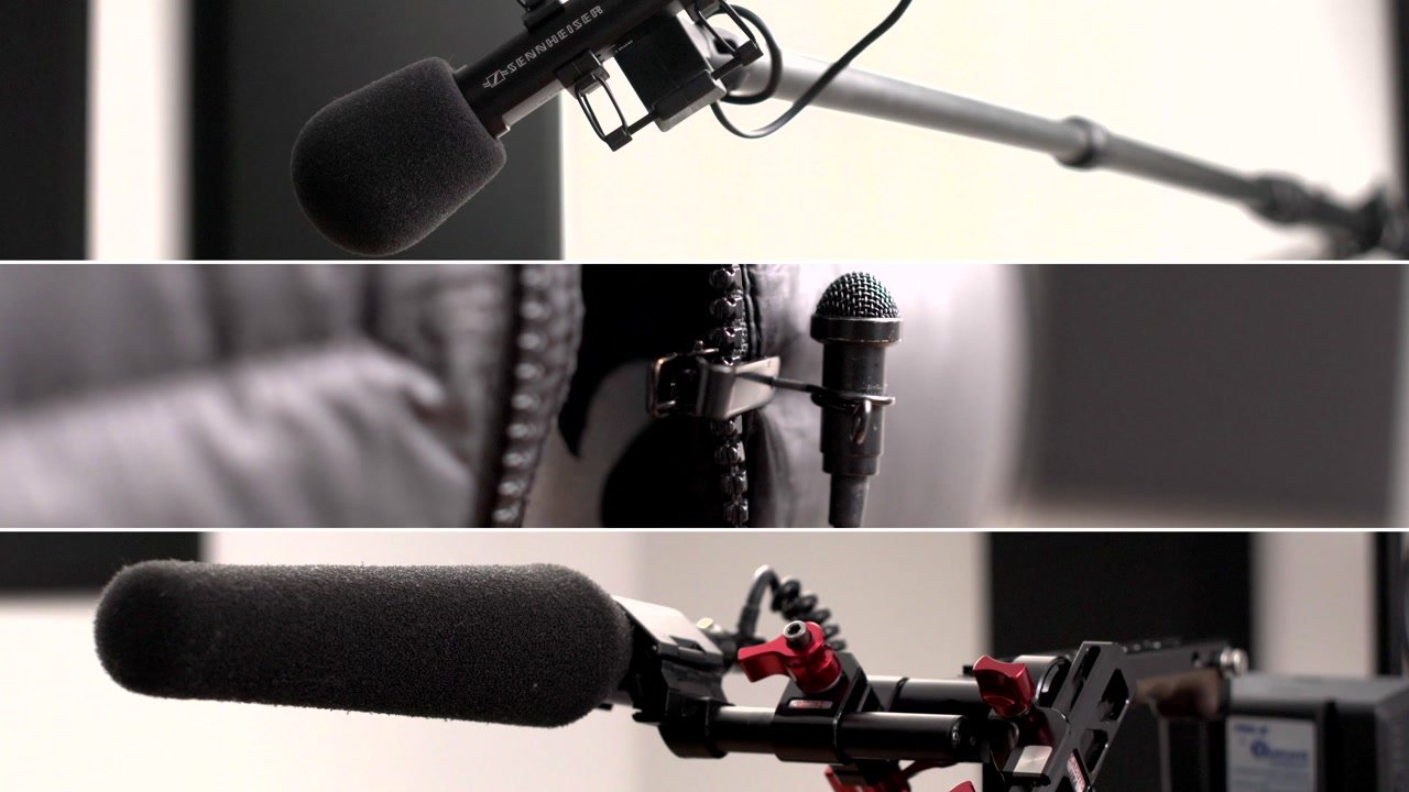 three microphone types and configuration
