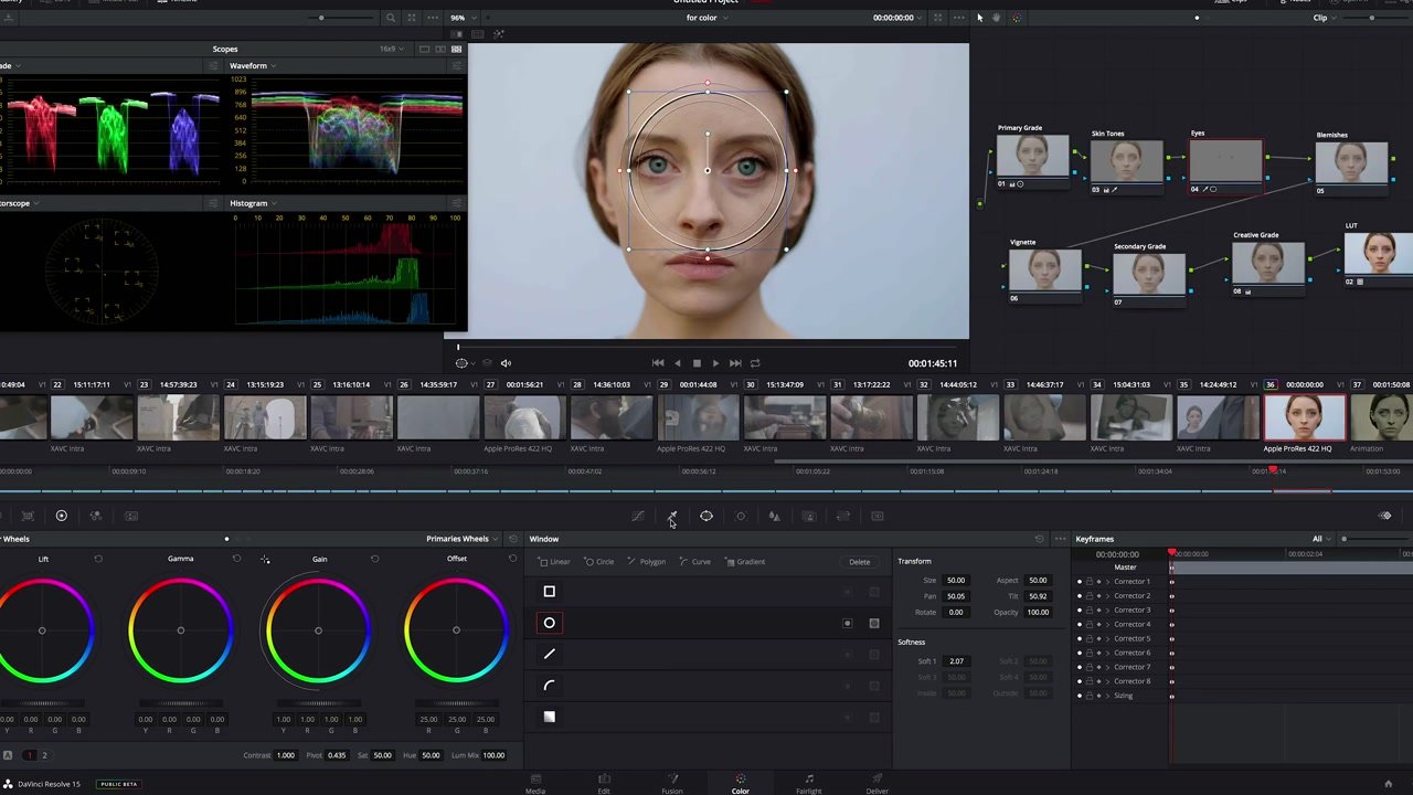 color grading davinci resolve 17