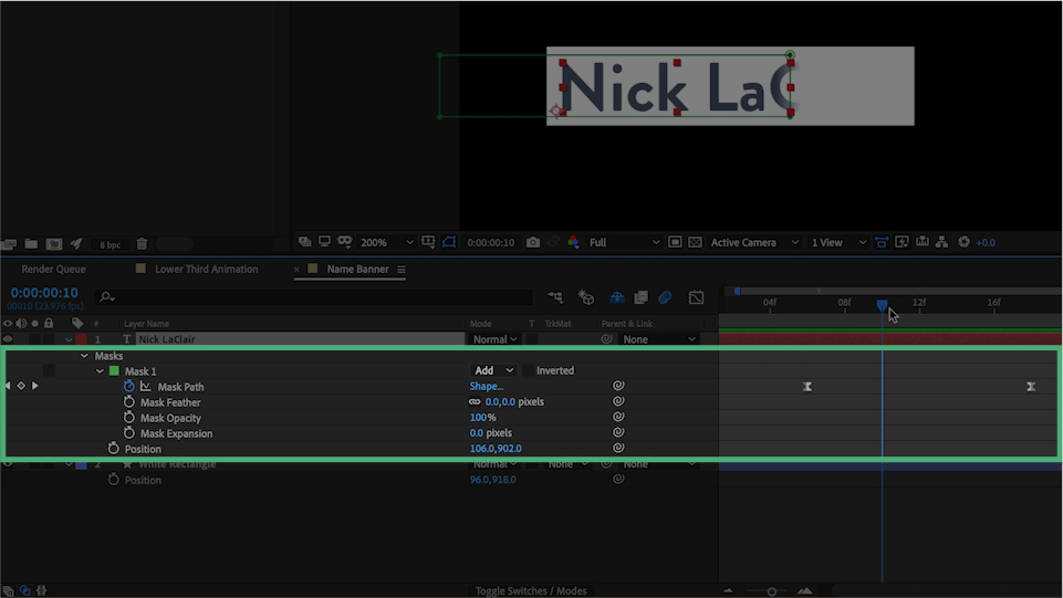 Masking in After Effects
