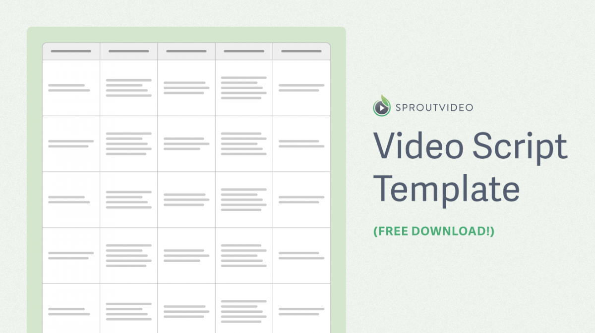 Free Video Script Template (SproutVideo)