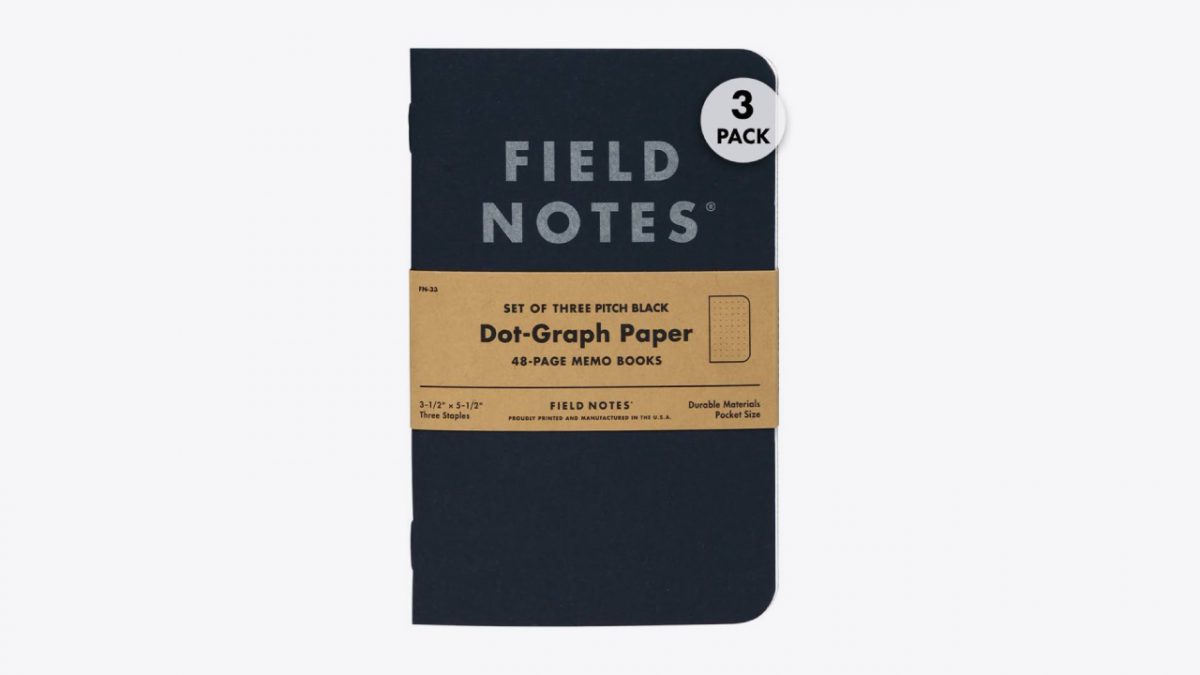 Field Notes pitch black memo book