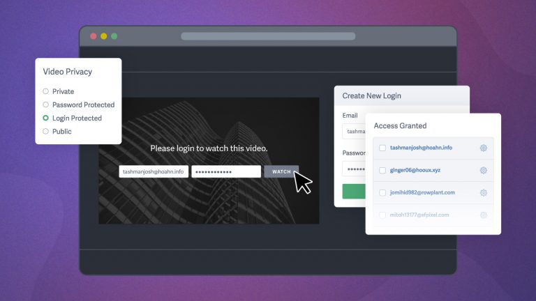 Image of SproutVideo login protection to protect video content