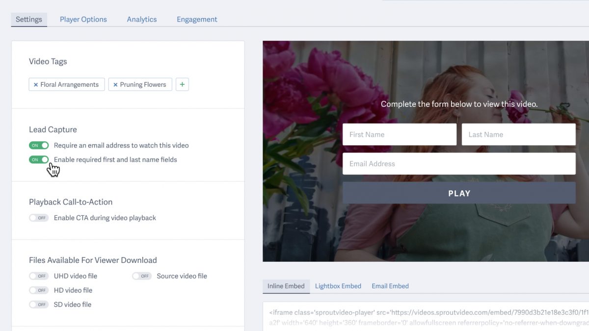 video lead generation - video gating
